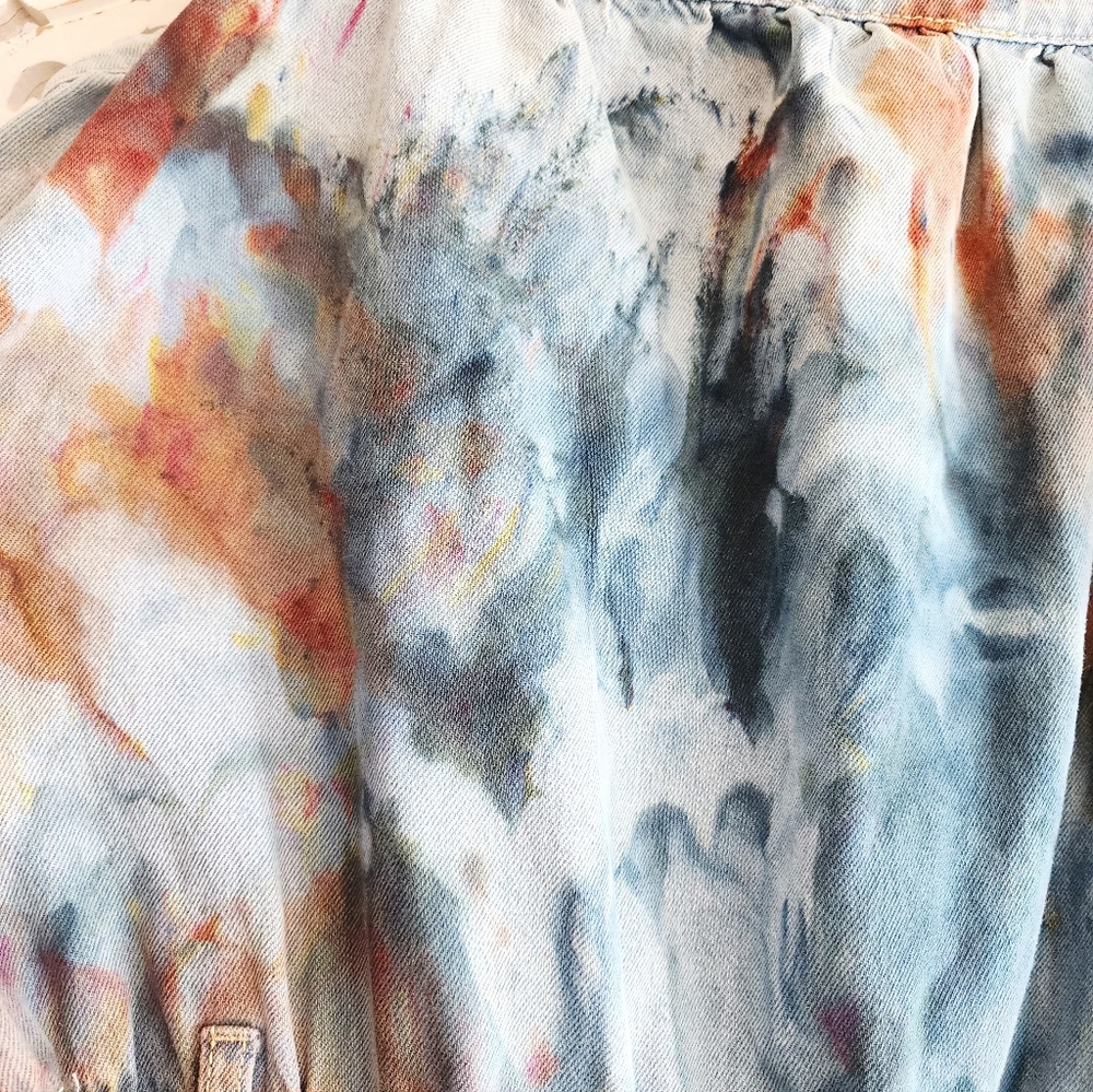 KIKI HARPER TIE DYE OFF SHOULDERS OVERALL SIZE XL - Picture 13 of 16